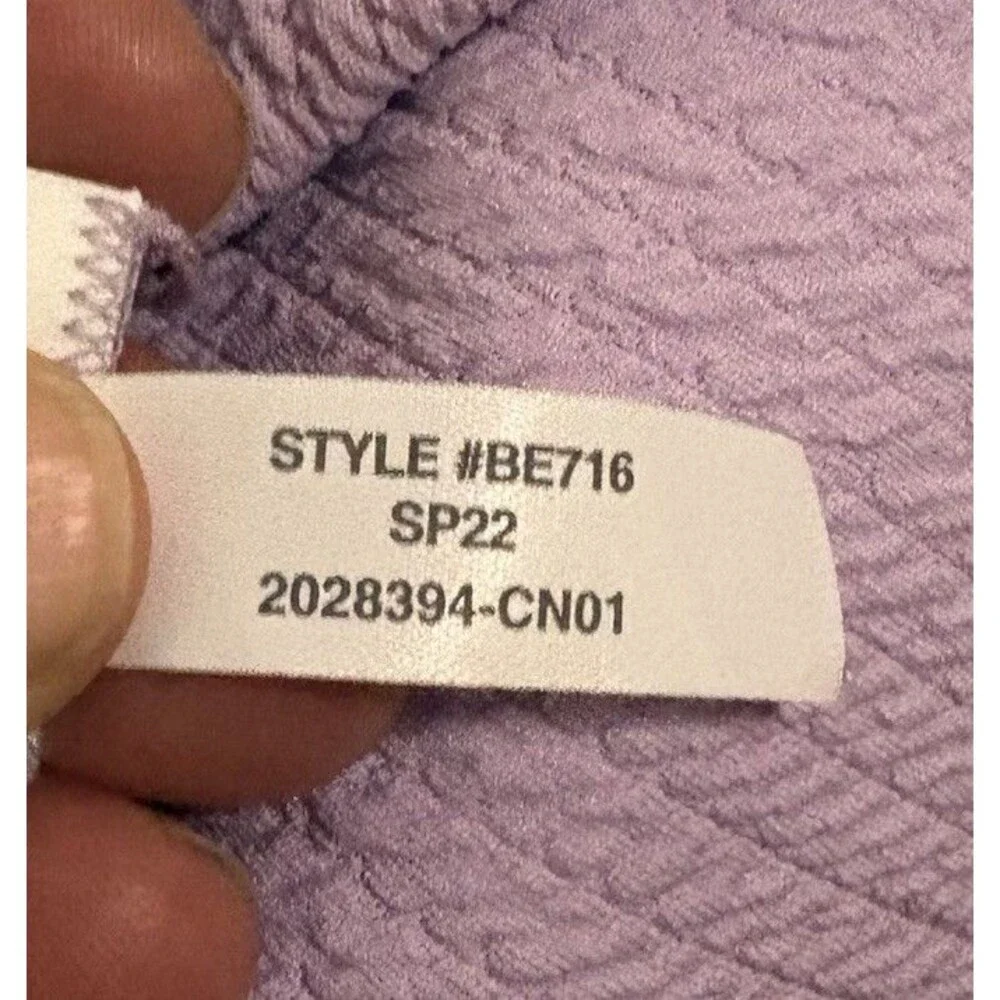 J Crew Ruched One-shoulder One-piece Swimsuit Sz 22 2X Textured Lilac Purple NWT